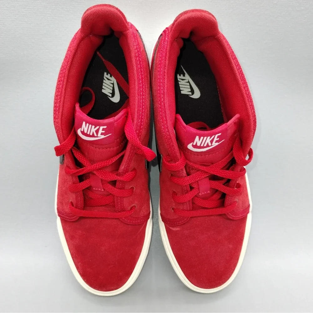 Nike Toki Leather Skateboard Sneakers Mens Size 8.5 Gym Red Suede Casual Shoes‎